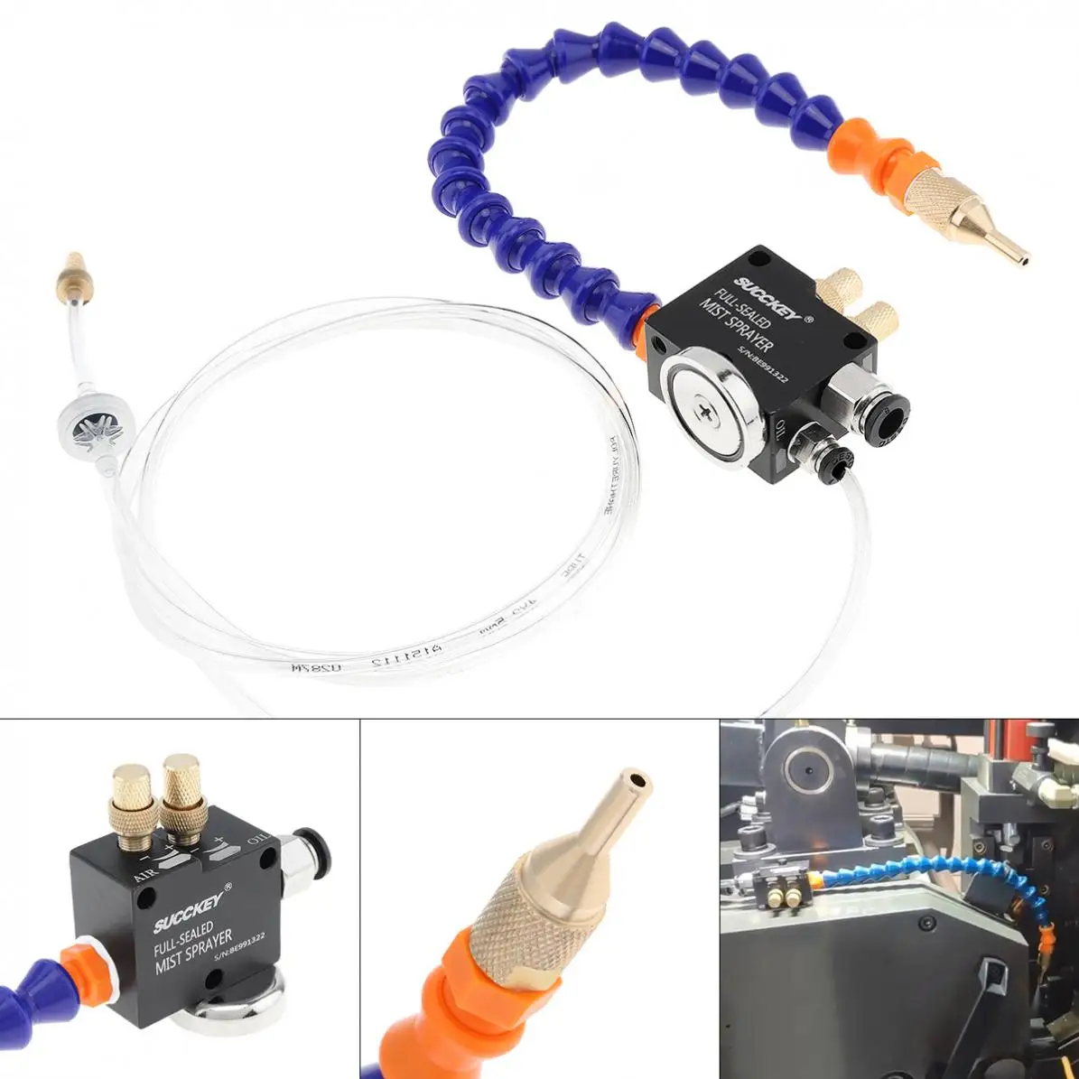 30cm Mist Coolant Lubrication Spray System with Adsorbable Magnetic Base and Fully Sealed Plastic Metal Cutting Cooling Machine  - buy with discount