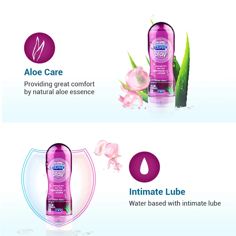 Лубрикант Durex на водной основе 2 в 1 с алоэ вера | Красота и здоровье