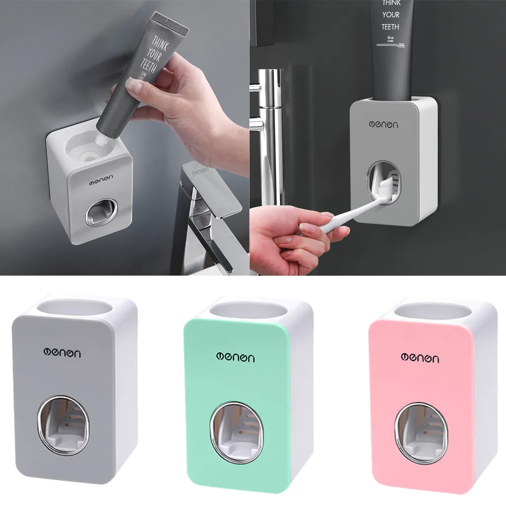 Домашний дозатор зубной пасты Hogar автоматический настенный держатель