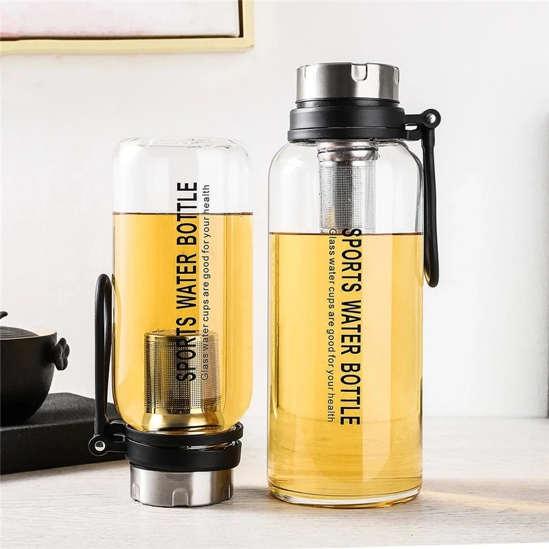 Новые спортивные бутылки для воды заполняющие чай стеклянная бутылка на