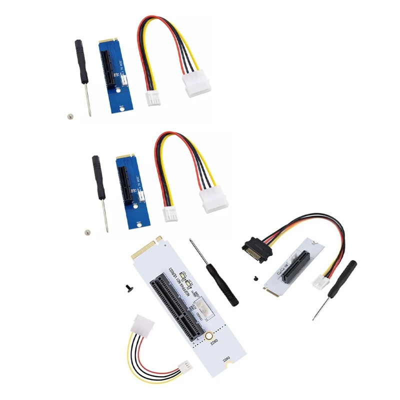 

2 шт., переходник для карты расширения NGFF M2 M.2-PCI-E 4X 1X