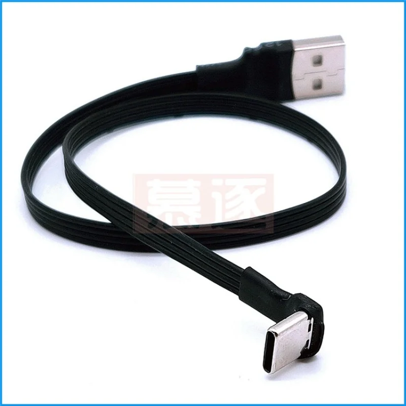 Flat elbow USB-C Type C Up & Down 90 Degree data charging Cable Left and Right USB universal cable for Android phones |