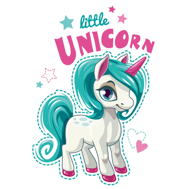 Стикеры в виде единорога Мультяшные стикеры на одежду для детей аппликация из
