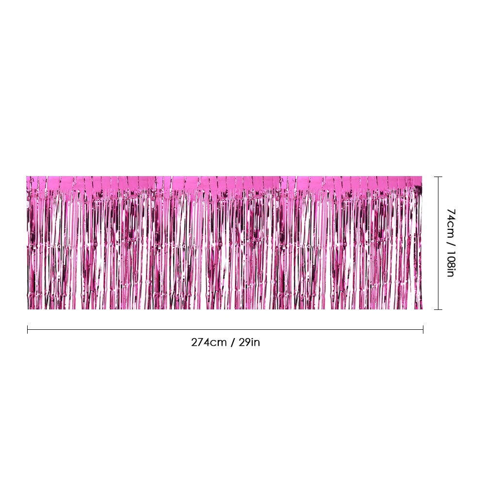 Популярная новинка 74*274 см металлическая бахрома из фольги юбка - Цена: 