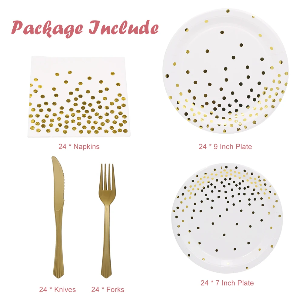 Горячая новинка 24 шт./компл. одноразовая посуда для вечеринок одноразовые