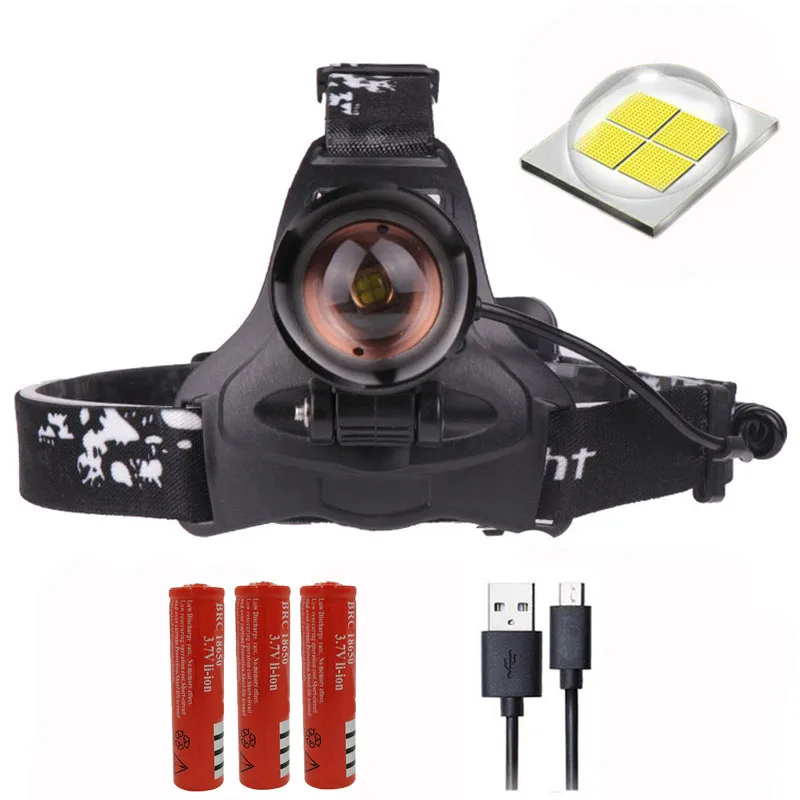 Package B Litwod Z90 2806 светодиодный налобный фонарь Мощный CREE XLamp XHP70 зум-объектив фара 18650 перезаряжаемая батарея головной фонарик лампа факел - Испускаемый цвет: Package B