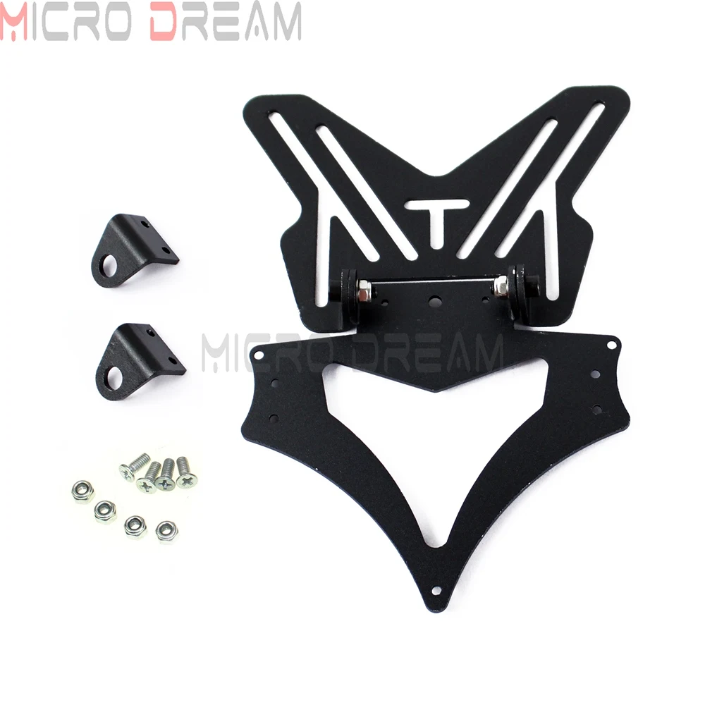 

Регулируемый Черный алюминиевый держатель номерного знака для мотоцикла, кронштейн, вешалка, хвост, аккуратный индикатор, Кронштейн номерн...