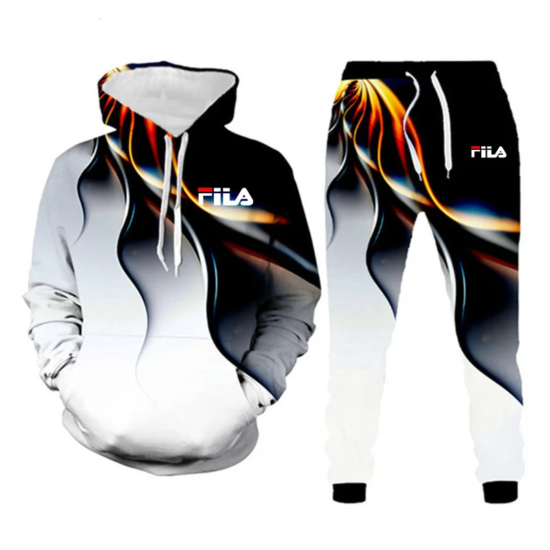 

2021 New Autumn Men Sets 2-Piece Hoodies+Pants Sport Suits Casual Men/Women Sweatshirts Tracksuit Brand Sport swear