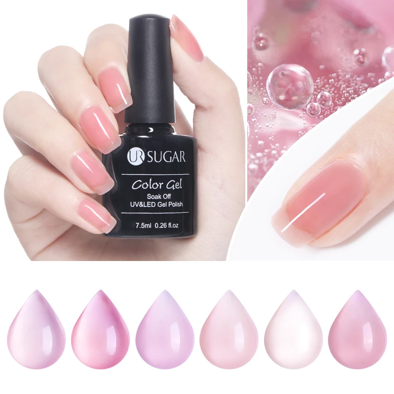 Гель лак для ногтей полупрозрачный стеклянный|Гель ногтей| |