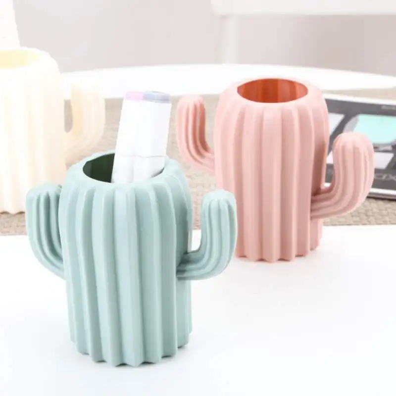 Кактус растения дизайн цилиндрическая ручка карандаш держатель органайзер для