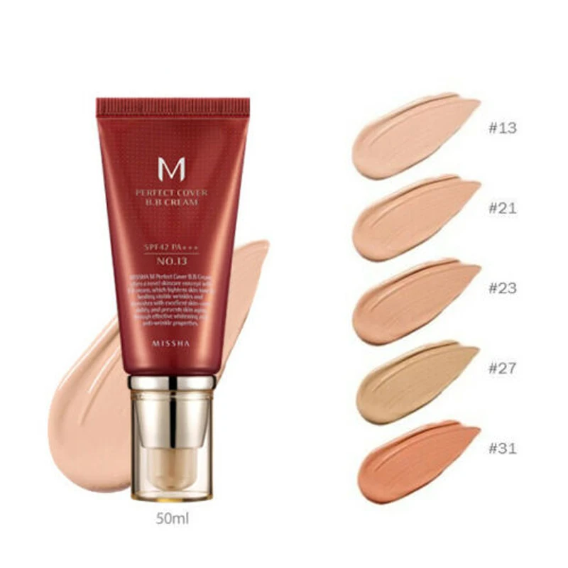 Крем MISSHA M Perfect Cover BB 50 мл SPF42 PA +++ (#13 #27 #29 #21 #23) тональный крем для макияжа идеальный