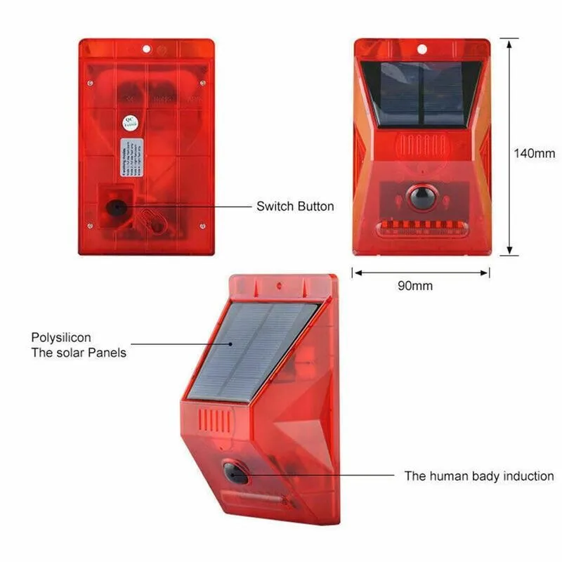 

Motion Sensor Detector For Home Solar Alarm Lamp Remote Control Alarm Hours Motion Within 24 Sensor Security Alarm Q0W7