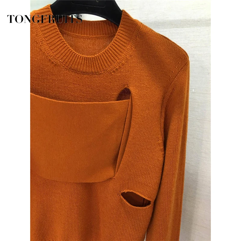 Женские однотонные свитеры осень-зима с длинным рукавом Femme шерстяной пуловер