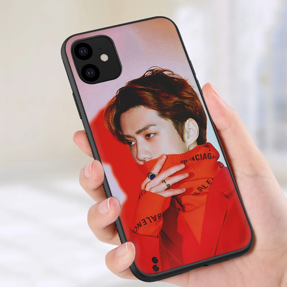 B4 EXO sehun Мягкий силиконовый чехол для телефона чехол для iPhone 5 5S SE 6 6S 7 8 plus X XR XS 11 Pro Max - Цвет: B4