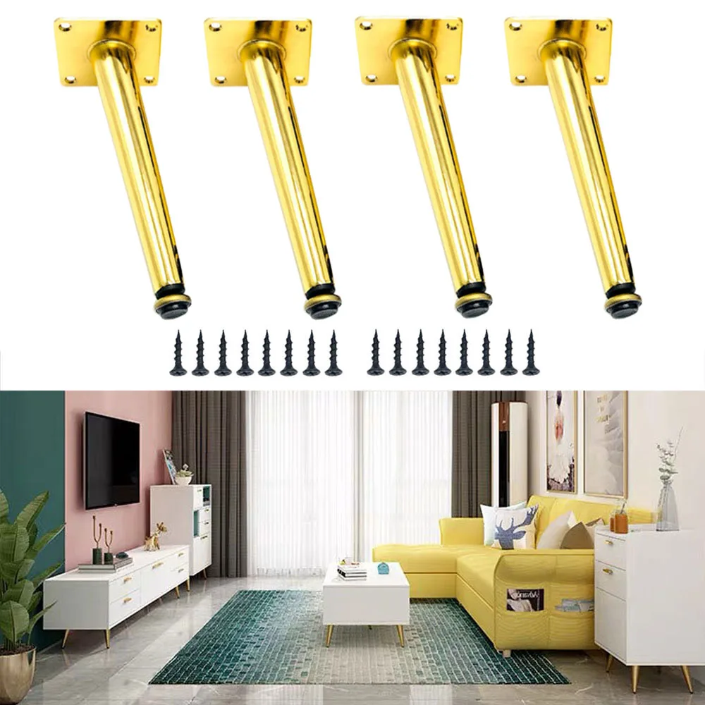 

1/4 Pack Metal Furniture Legs Heavy Duty Furniture Legs Oblique Tapered Sofa Legs For TV Bench Cabinet Coffee Table tv stands