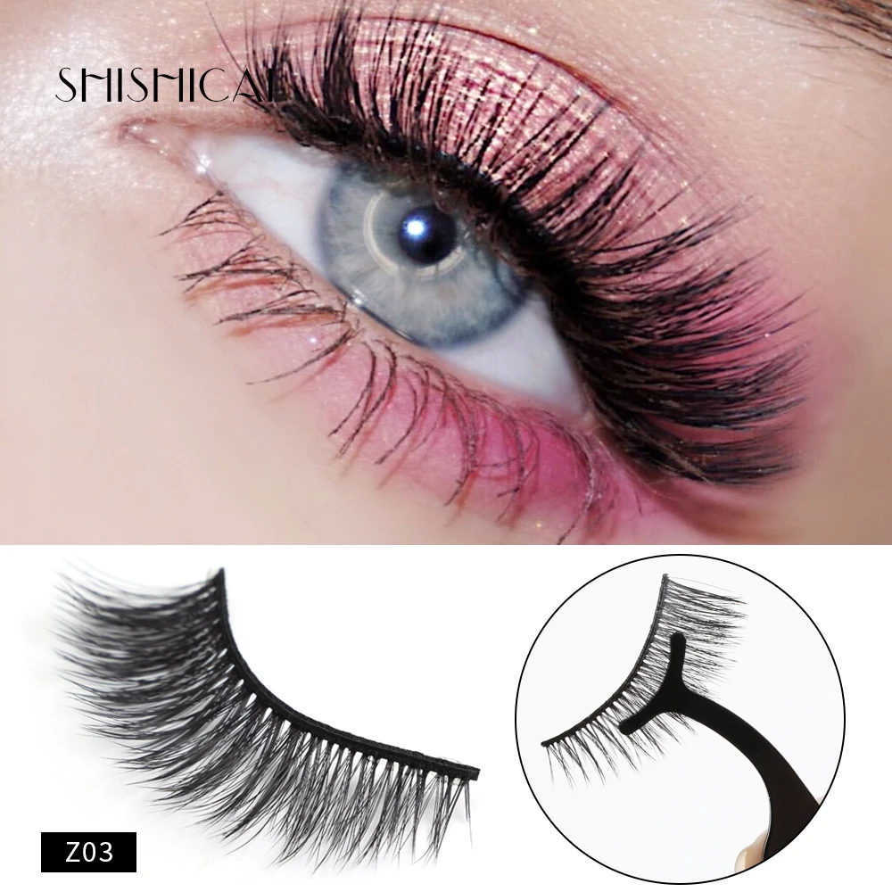 1/5 пар 3D норковые ресницы натуральные драматические 1-1 5 см Eeylashes 100% безжалостные