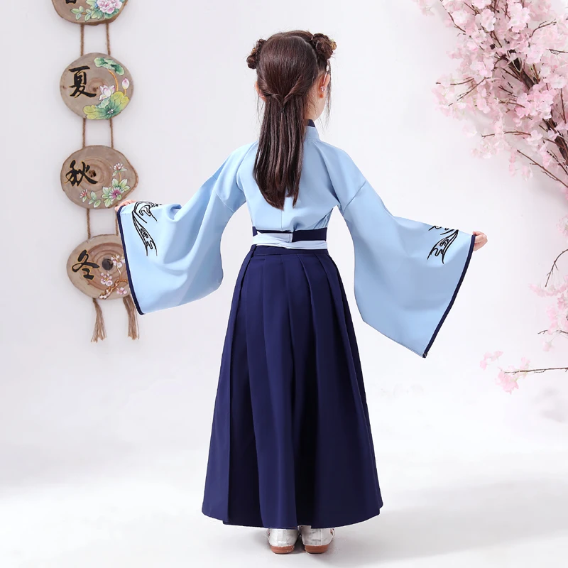 Костюм хан фу для мальчиков и девочек 2 шт. детский драматический халат