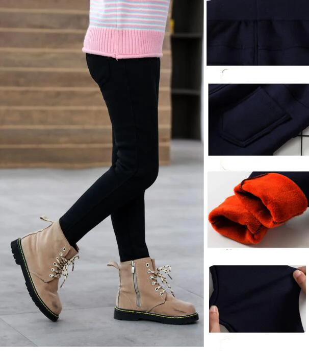 Теплые зимние брюки для девочек VEENIBEAR бархатные брюки-карандаш леггинсы детские