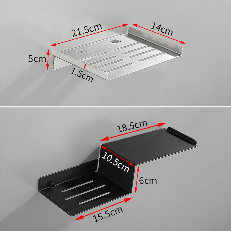 Полка для ванной из черной нержавеющей стали полки душевая полка настенная