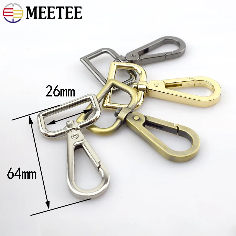 Металлические карабины Meetee для ремня аксессуары сделай сам поворотные зажимы