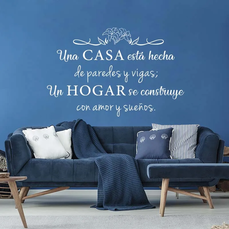 Наклейки цитаты на испанском росписи художественные наклейки дом Amor Настенный