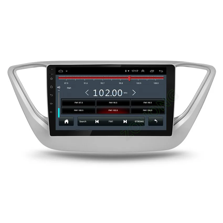2.5D Android 9,0 автомобильный DVD мультимедийный плеер для hyundai Solaris Accent gps-навигация, радио, стерео рекордер головного устройства BT