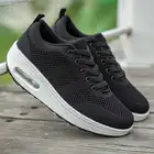 Кроссовки женские, черные, с леопардовым принтом, 36-43