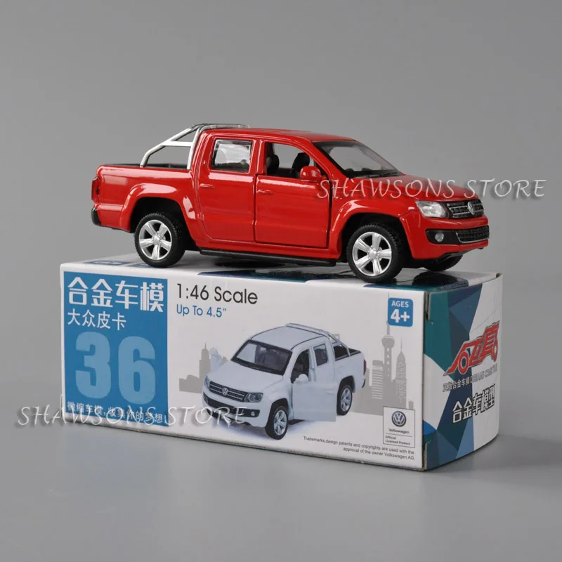 

1:46 Scale Diecast Car Model Toys Amarok Pickup Truck Pull Back Miniature Replica Collectible