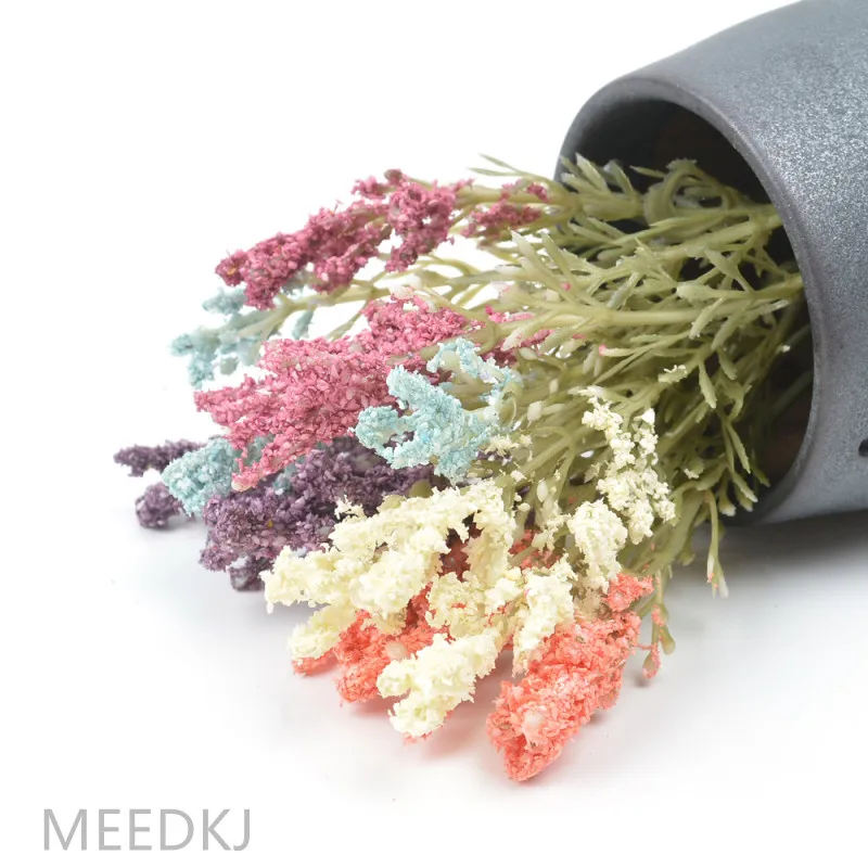 5 шт искусственный цветок DIY ручной работы из бледно лиловый Шелковый свадебный