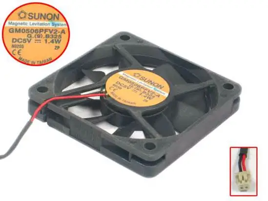 SUNON GM0506PFV2 A г.(9).B325 DC 5V 1 4 W 60x60x10 мм 2 провод Сервер вентилятор охлаждения|Кулеры и