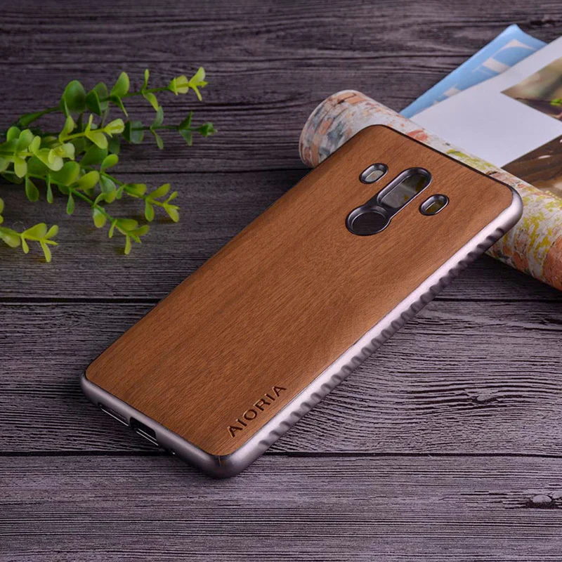 Yellow Чехол с деревянным дизайном для huawei mate 10 pro, Мягкий ТПУ силиконовый чехол rial& wood из искусственной кожи, чехлы для huawei mate 10 Lite - Цвет: Yellow