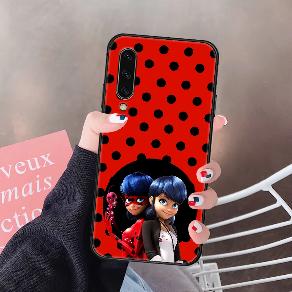 

Seven Star Ladybug Girl Red Phone Case Cover For Samsung Galaxy A10 A20 A30 E A40 A50 A51 A70 A71 J 5 6 7 8 S black Waterproof