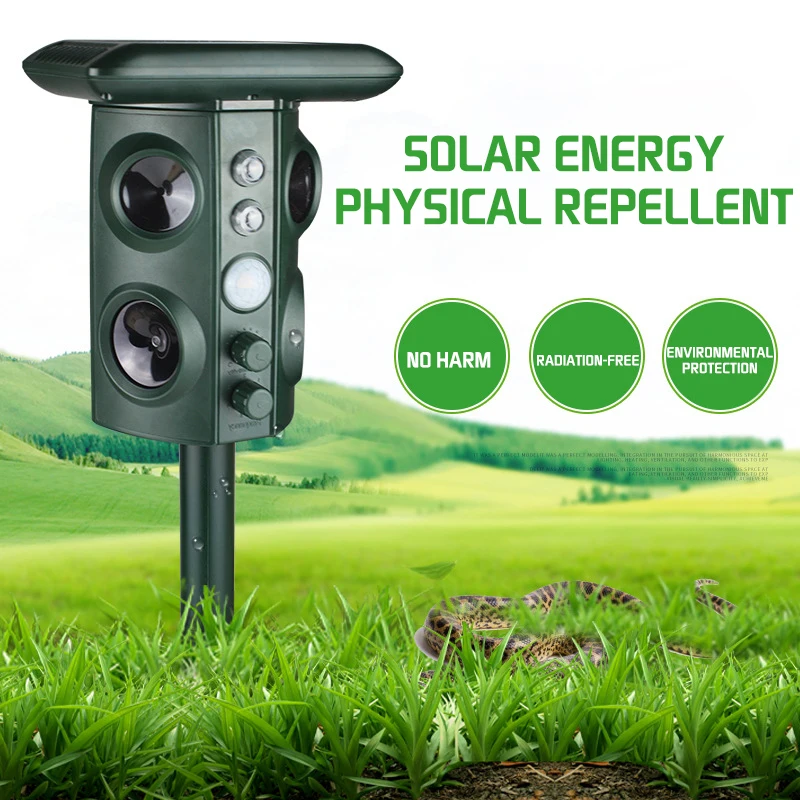 

Energy Ultrasound Solar Animal Repellent Waterproof Repellent Cat Repeller Repellent Pest Control Outdoor Garden Tool