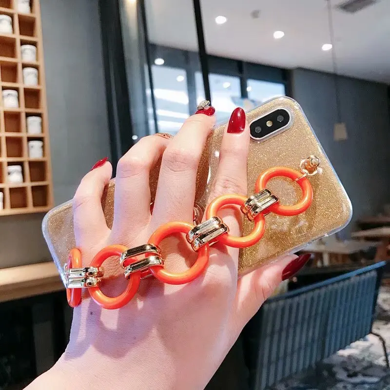 Чехол-цепочка для OPPO Reno 3 Pro 2 2Z Z 10X ZOOM Find X2 Ace Realme 6 X50 XT 5 мягкий чехол задней панели |