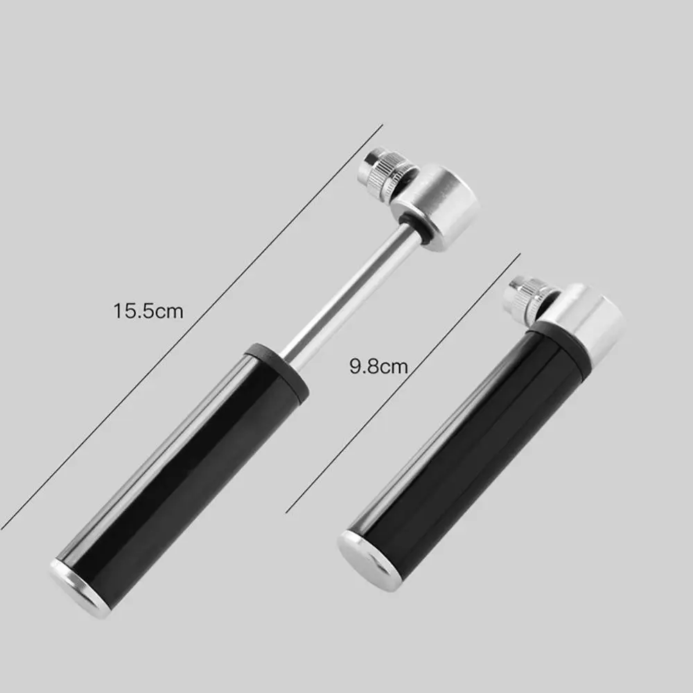 Велосипедный мини-насос 120PSI серебристый ручной насос из алюминиевого сплава для