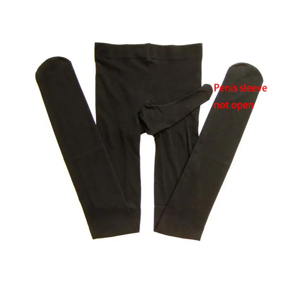 Сексуальные колготки для мужчин и женщин с открытым рукавом пениса эластичные