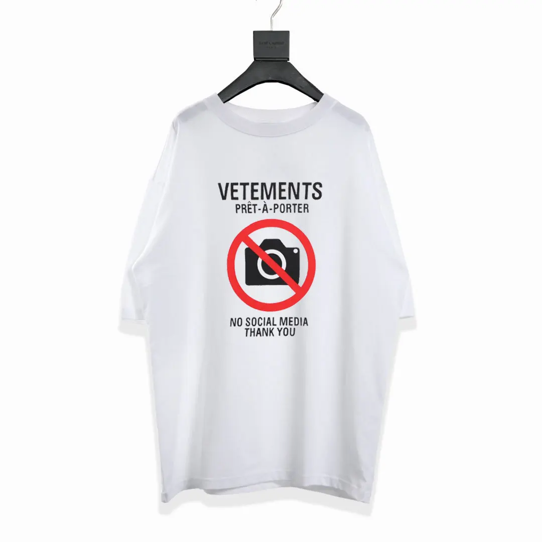 

High street new VTM vehicles short sleeve OS loose casual hip hop lovers short sleeve t-shirt men and women fashion