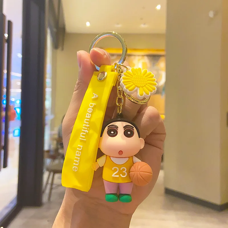 

Anime Cartoon Doll Crayon Shin-Chan Keychain Student School Bag Pendant Kawaii Car Key Chain Ring Couple Gift