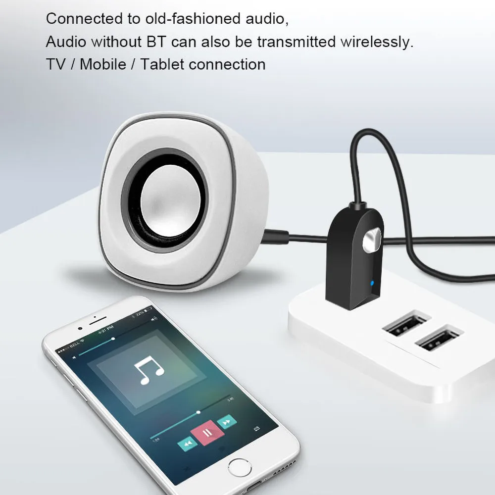 Aux Bluetooth-адаптер с разъемом 3 5 мм аудиоприемник для громкой связи телефонных
