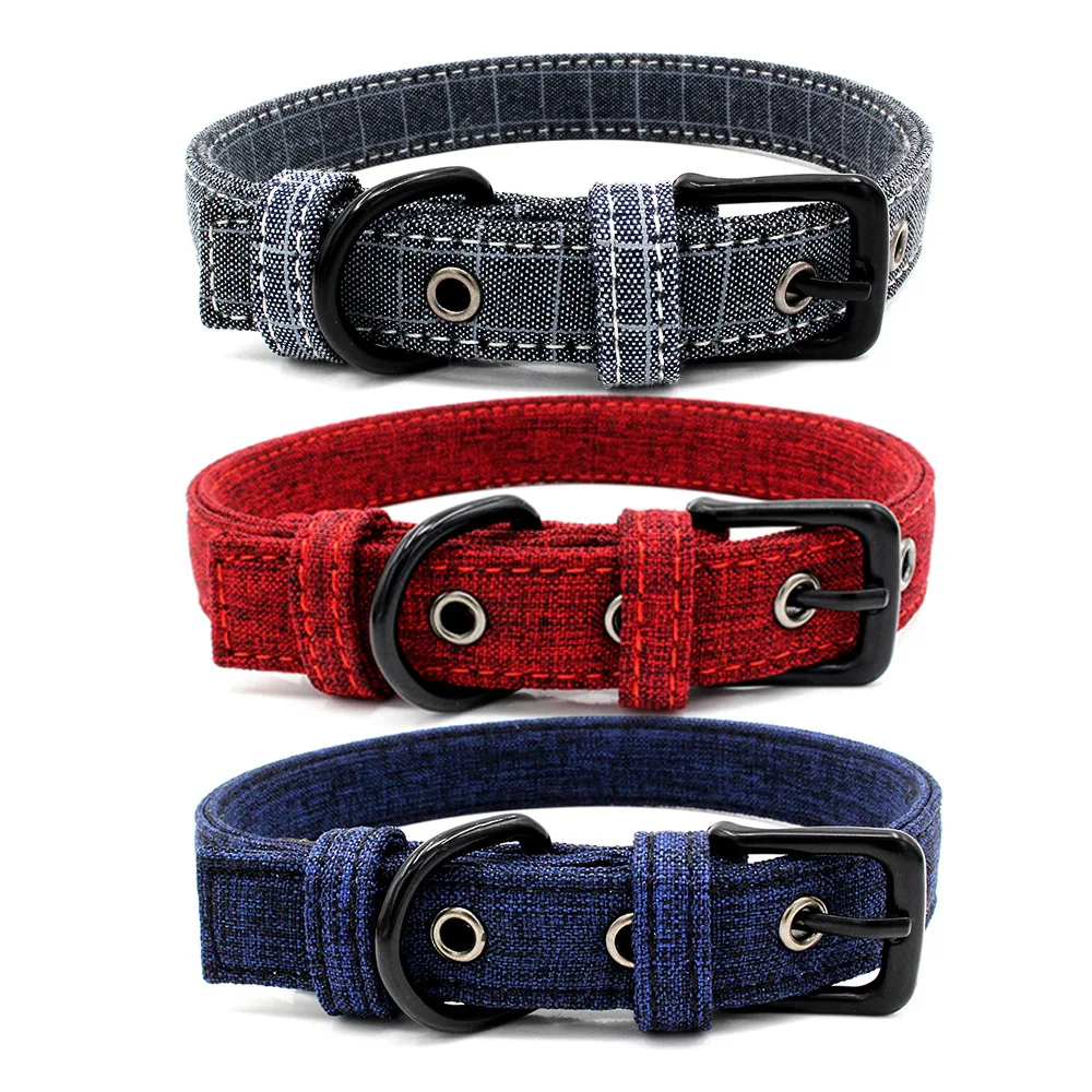 Новые Индивидуальные Ошейники Qianyi для собак брезентовое ожерелье малого и