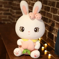 nice product peach bunny plush toy pillow cushion sofa decoration doll christmas birthday gifts for girls