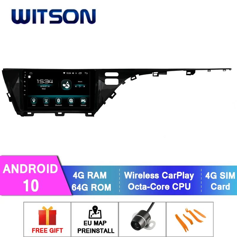 WITSON Android 10 0 4 + 64 Гб 2 &quotавтомобильный DVD GPS для TOYOTA CAMRY 2018 (низкий) автомобильный