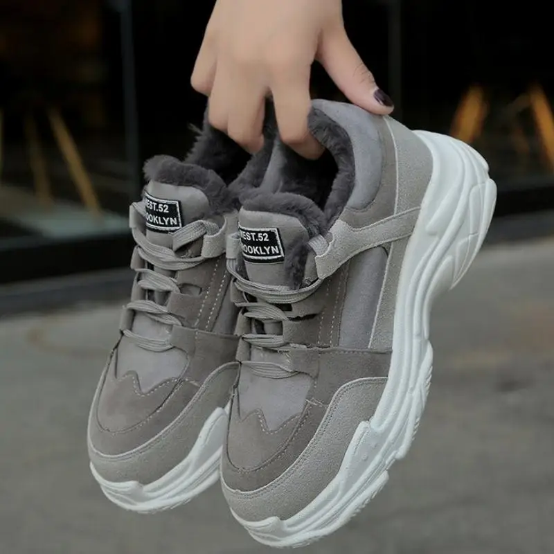 Coolcept/женские кроссовки теплая зимняя обувь на меху женская повседневная плоской