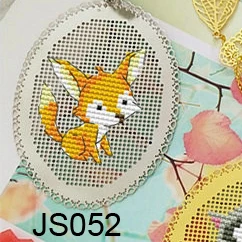 JS052 Новая лиса DIY ремесло Стич вышивки крестом металлическая Закладка серебро Золотой Рукоделие Вышивка ремесла счетный крест-строчка - Цвет: JS052