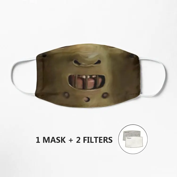 Маска Ганнибала маска для лица и рта моющийся респиратор мультяшный хлопок уход