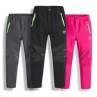 Зимние Детские уличные штаны 2021, флисовые брюки, русские зимние водонепроницаемые ветрозащитные лыжные штаны для девочек и мальчиков