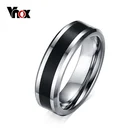 Vnox мужское кольцо из вольфрама, обручальное кольцо, тонкая черная линия, США, 6 мм в ширину