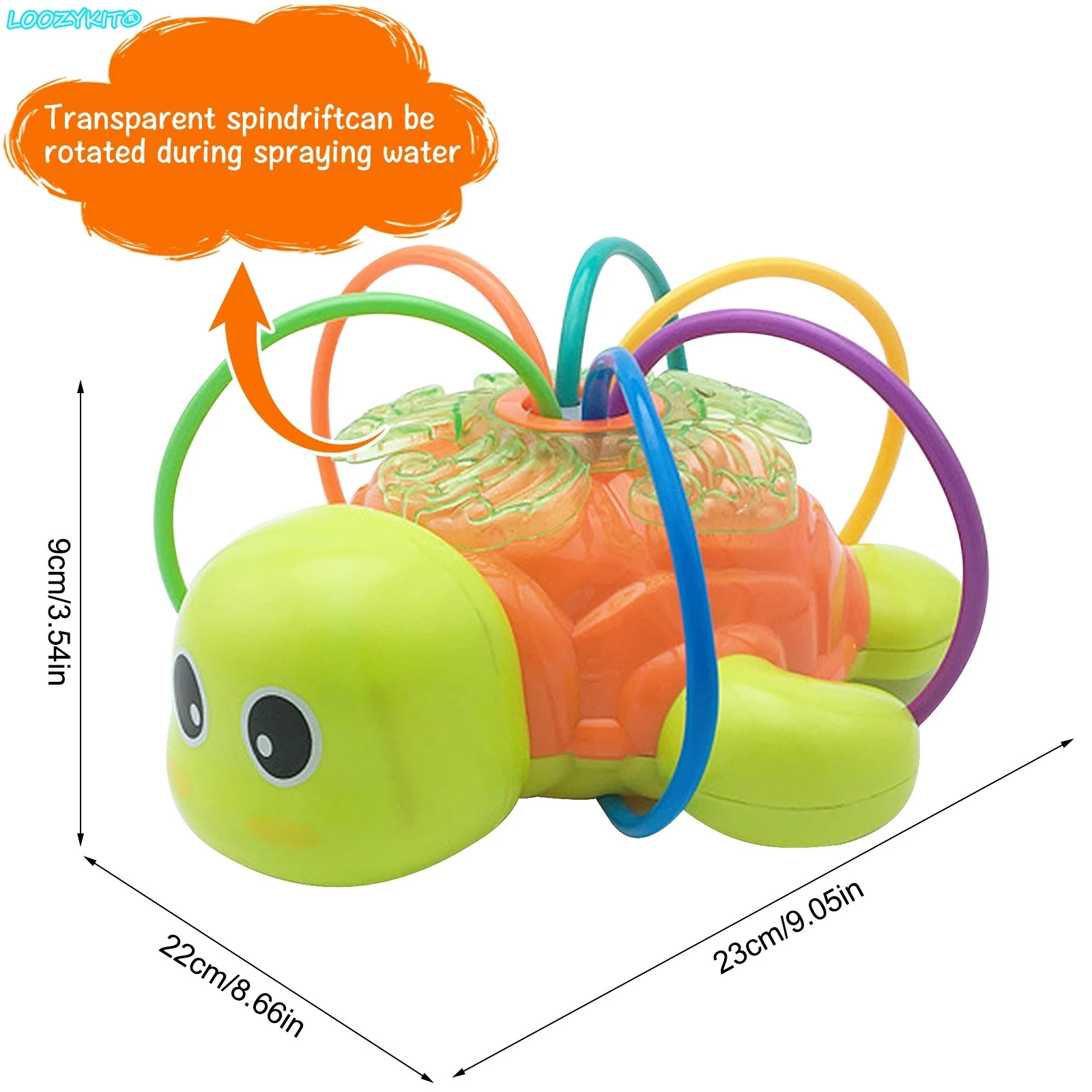 

Turtle Sprinkler For Kids Toy with 6 duct Tubes Water Sprinkler For Kids Outdoor Play-Outdoor Water Play Sprinklers