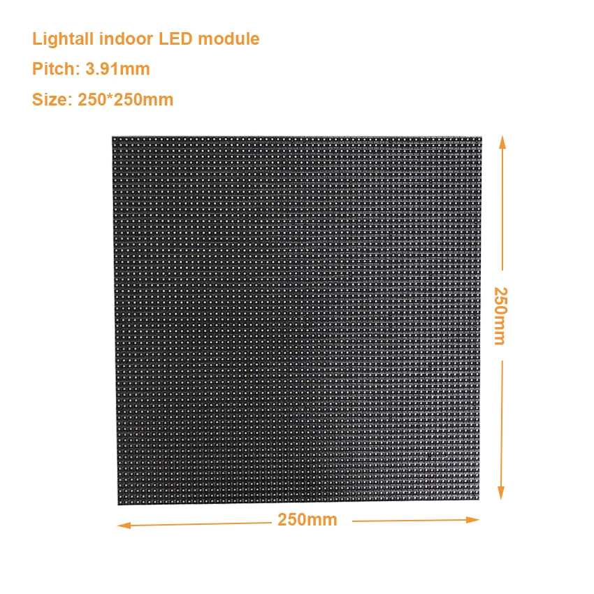 Светодиодный модуль SMD2121 p3.91 для помещений 250*250 мм полноцветный светодиодный