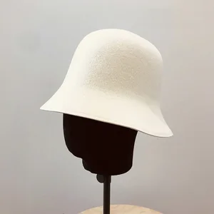 Женская фетровая шляпа с плоским козырьком, 100% шерсть